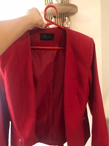 Kırmızı Blazer Ceket