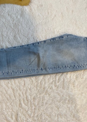 27 Beden mavi Renk Mavi Kadın Bol Kesim Midi Denim Jean