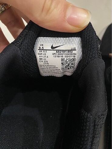 43 Beden Nike erkek ayakkabısı