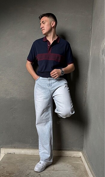 36 Beden Kar Deseni Baggy Pantalon
