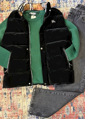 Burberry Premıum Lıgolu yelek Siyah - Görsel 3