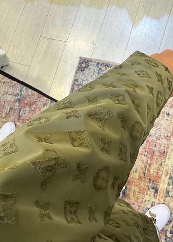 Kouıs Vuıtton Haki Süet Ceket, Regular Fit, Düz Desen - Görsel 3