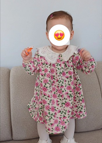kız bebek çiçekli elbise