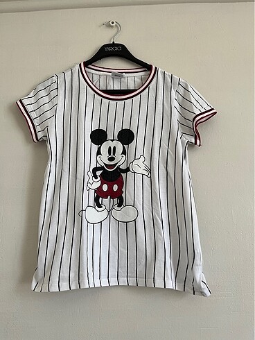 Trendyol & Milla Çizgili Micky Mauslu Tshirt