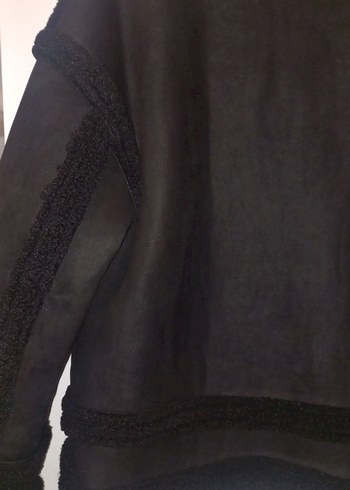 m Beden siyah Renk Siyah Suni Kürklü Oversize Ceket