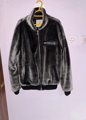 Moncler Gri Kürklü Erkek Mont