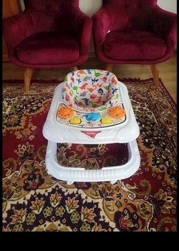 Renkli Desenli Bebek Yürüteci
