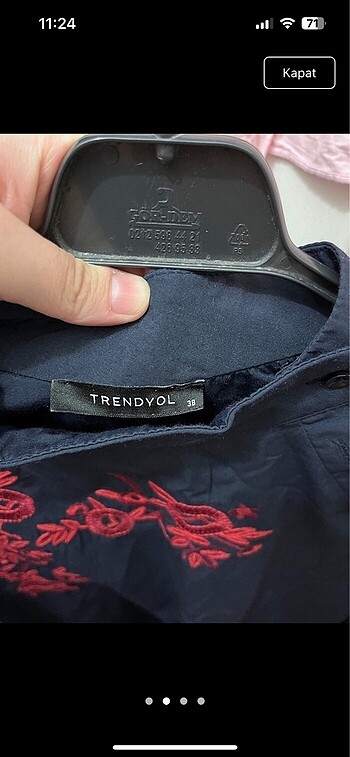 Trendyol & Milla Lacivert yaka detaylı elbise