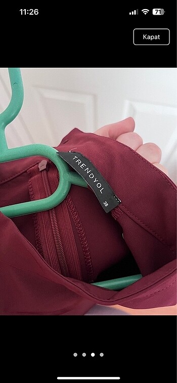 38 Beden Bordo elbise