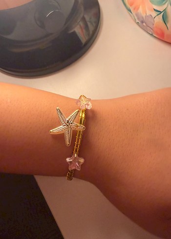 Accessorize  Deniz Yildizi Tasli Altin Bileklik