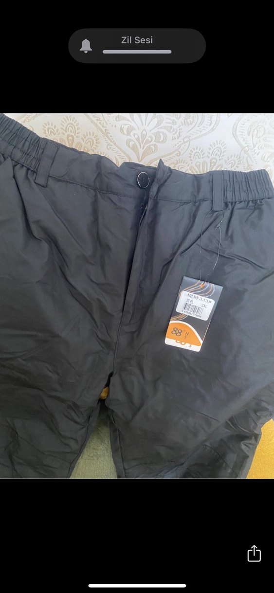 Erkek siyah Kayak Pantolonu Fermuarlı - Görsel 2