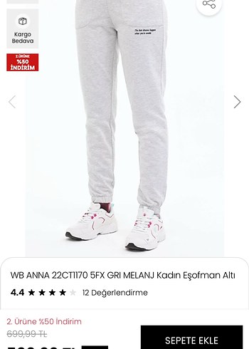 Krem Kadın Pamuklu Rahat Kesim Eşofman - Görsel 8