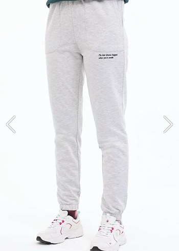 Krem Kadın Pamuklu Rahat Kesim Eşofman - Görsel 7