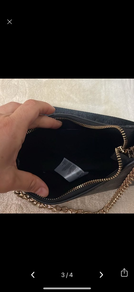 Zincir Detaylı Siyah Kadın Deri Çanta Pierre cardin - Görsel 3