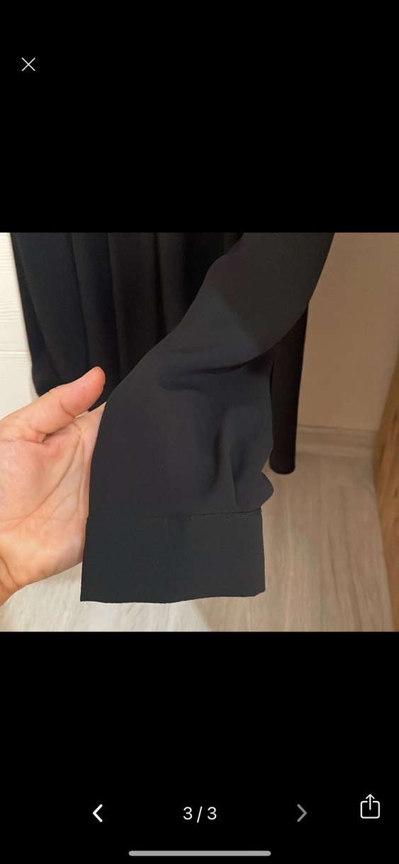 Dantel Detaylı Siyah Uzun Kollu Kadın Takım Elbise - Görsel 3