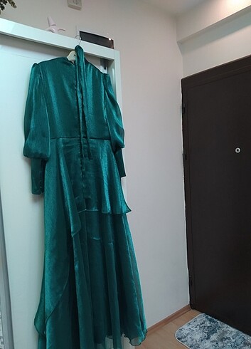 Diğer Tesettür abiye zümrüt rengi