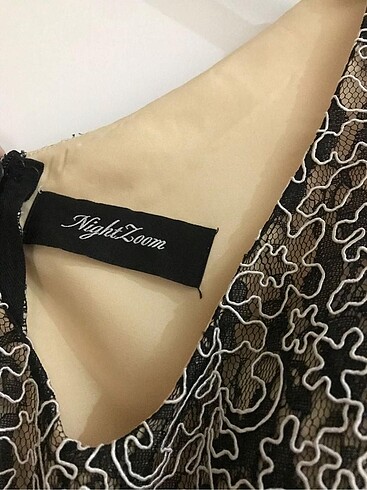 Adil Işık/Night Zoom  Koleksiyonu Üstü Nakışlı Gece Elbisesi - Görsel 5