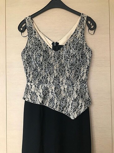 Adil Işık/Night Zoom  Koleksiyonu Üstü Nakışlı Gece Elbisesi - Görsel 8