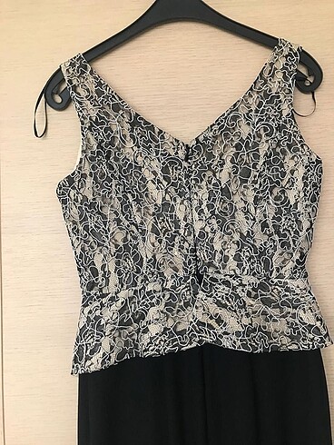 Adil Işık/Night Zoom  Koleksiyonu Üstü Nakışlı Gece Elbisesi - Görsel 7