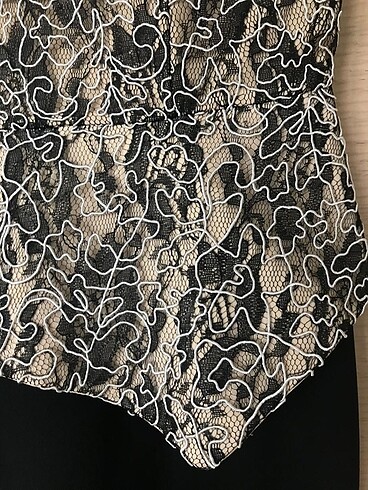 Adil Işık/Night Zoom  Koleksiyonu Üstü Nakışlı Gece Elbisesi - Görsel 6