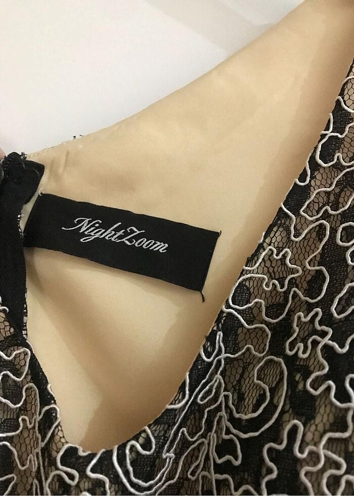 Adil Işık/Night Zoom  Koleksiyonu Üstü Nakışlı Gece Elbisesi - Görsel 5