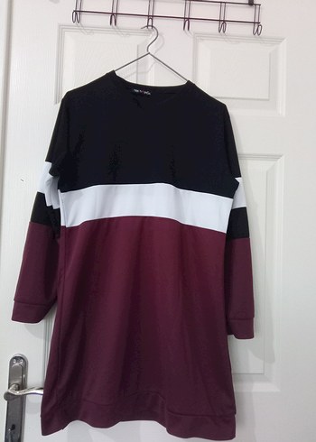 Bordo Renkli Uzun Kollu sweatshirt