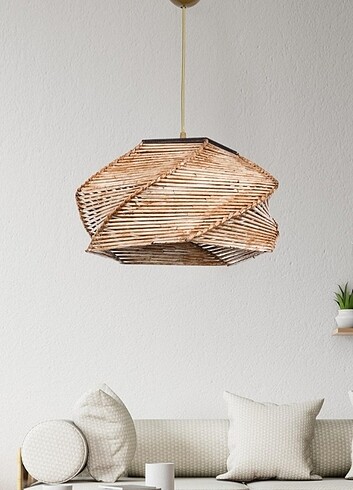Hmydesign Pentagone El yapımı bambu avize