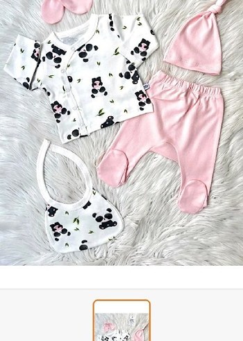 Nakışlı Kız Bebek Hastane Kıyafeti - Görsel 4