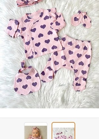 Nakışlı Kız Bebek Hastane Kıyafeti - Görsel 2