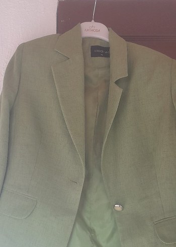 Düğmeli Yeşil Kadın Blazer Ceket