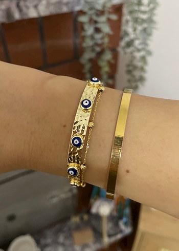 Altın Renkli Boncuklu Bohem Bileklik - Görsel 2