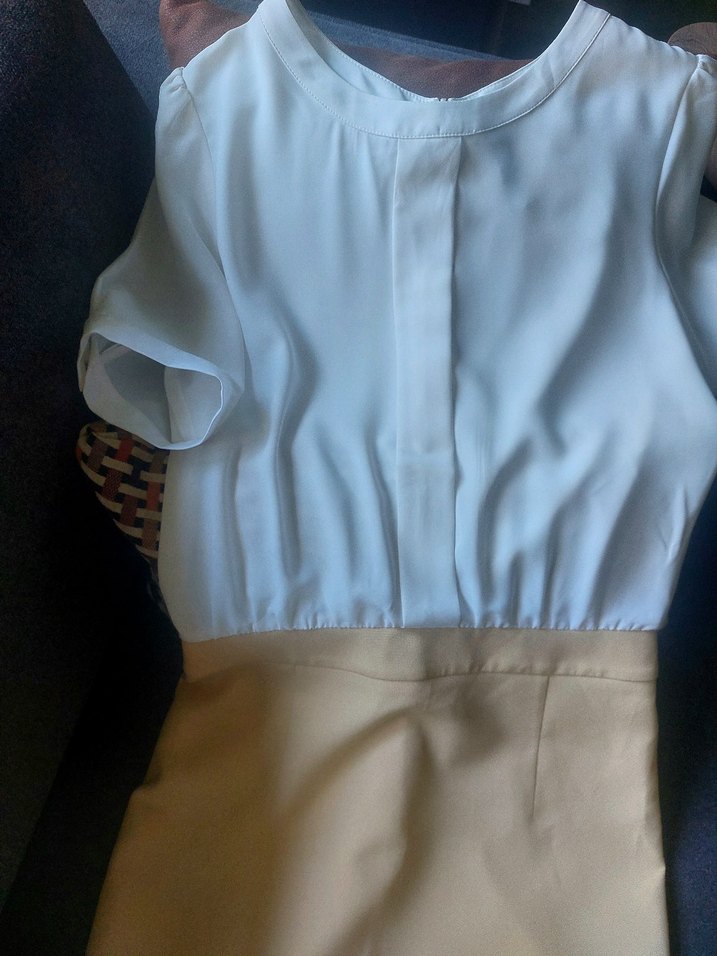 Chima Hiç Giyilmemiş Butter Yellow Ofis Elbisesi - Görsel 3