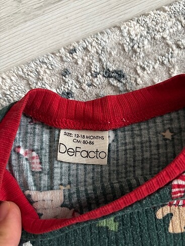 1 Yaş Beden yeşil Renk Defacto bebek pijama