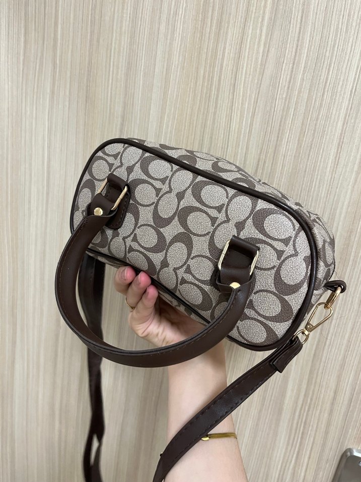 Kahverengi Deri Detaylı Kadın Çanta - Görsel 4