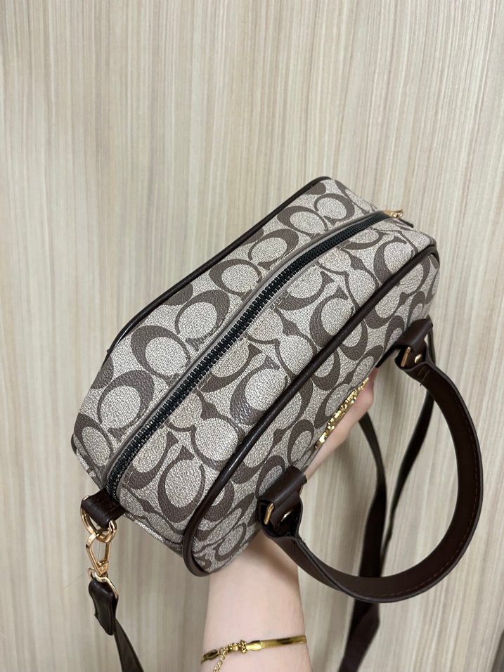 Kahverengi Deri Detaylı Kadın Çanta - Görsel 3