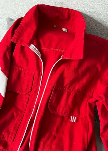 Kırmızı Fermuarlı Kadın Street Wear Ceket - Görsel 2