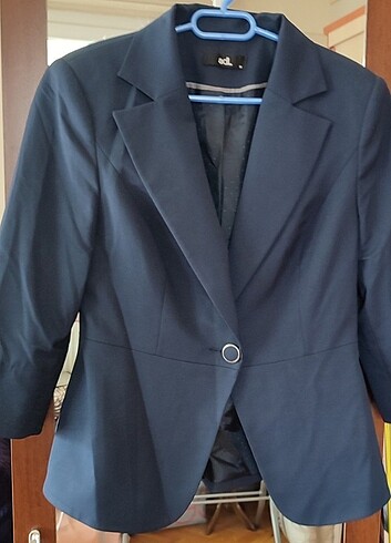 Lacivert şık dirsek kol blazer 