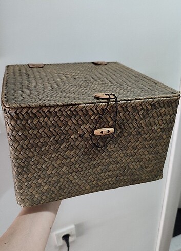 Rattan dokuma sepet kutu