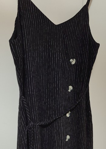 Kadın Siyah Askılı Elbise - Görsel 2