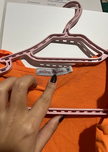 Turuncu Uzun Kadın Kimono - Görsel 2