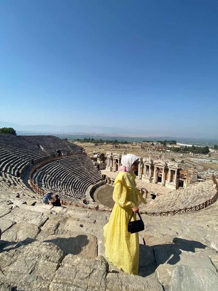 Sarı Pamuklu Salaş Uzun Elbise - Görsel 4