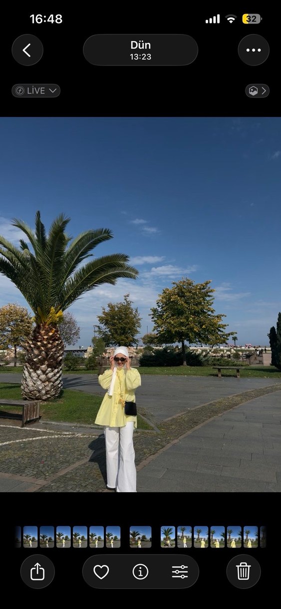 Sarı Midi Bağcıklı Kadın gömlek - Görsel 2