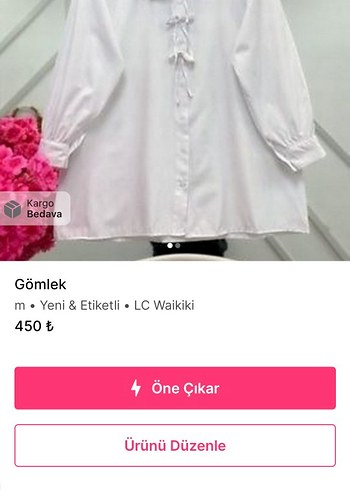 LC Waikiki Kadın Mini Gömlek