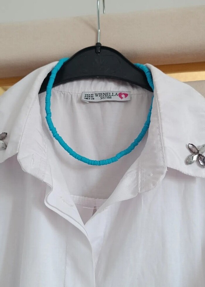 İnci detaylı gömlek  - Görsel 3