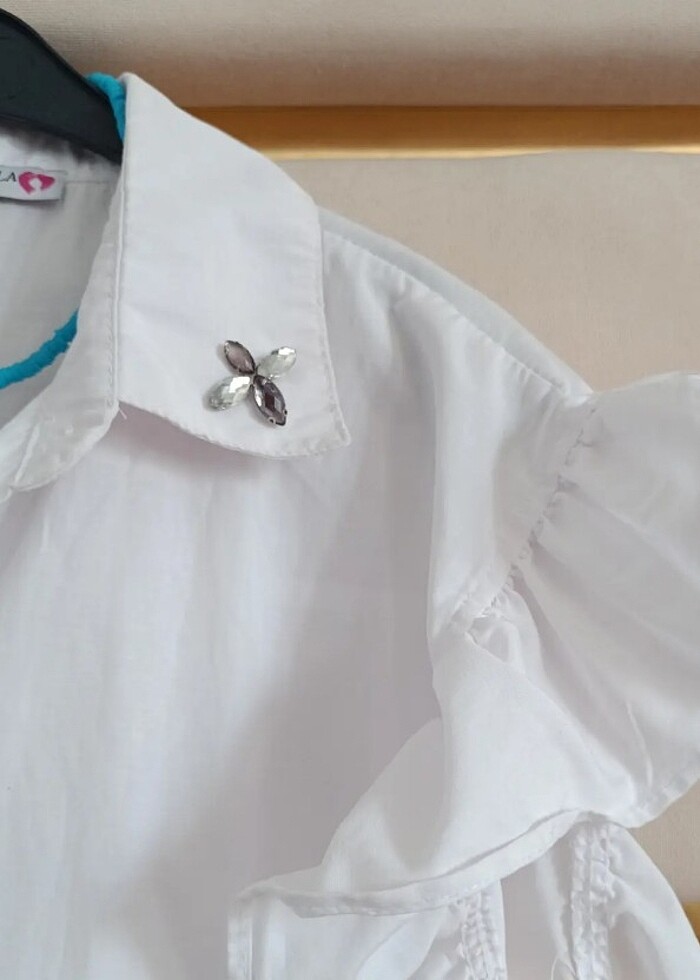 İnci detaylı gömlek  - Görsel 4