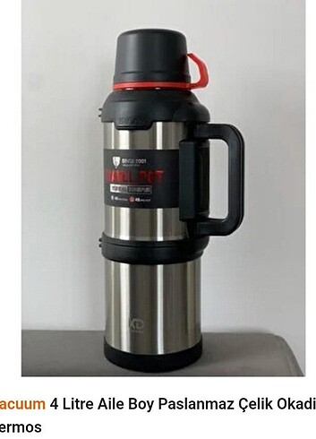 4 Litre paslanmaz çelik okadi termos 