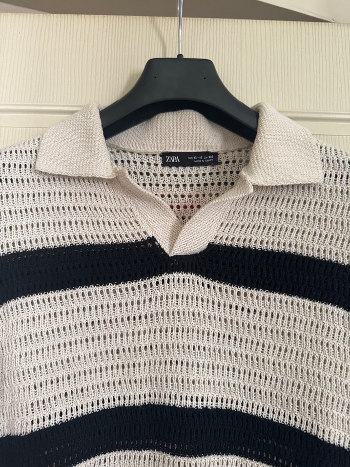Zara - Erkek Örgü Polo Tişört - Görsel 2