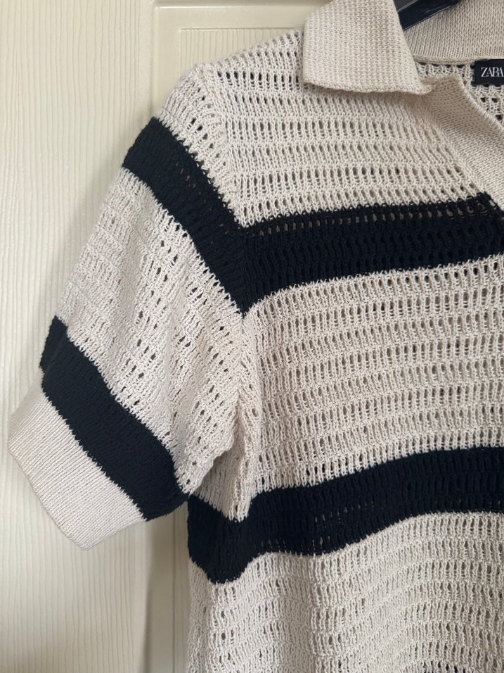 Zara - Erkek Örgü Polo Tişört - Görsel 3