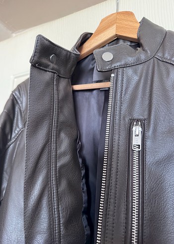 H&M Erkek Deri Ceket - Görsel 5