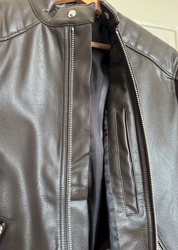 H&M Erkek Deri Ceket - Görsel 4
